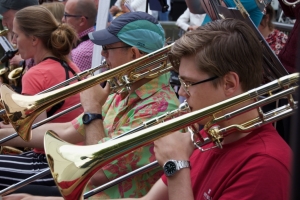 Hans en Maarten op trombone